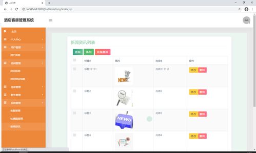 ssm酒店客房管理系統(tǒng) jsp